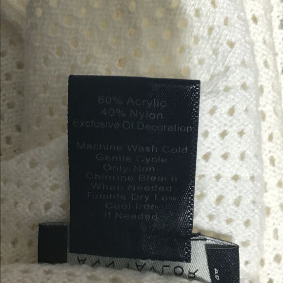 Ann Taylor Factory Cream Layered Knit Top Petite - Picture 8 of 8